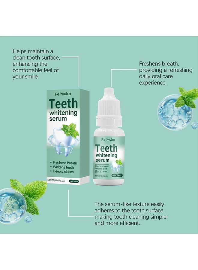 Feimuko Tooth Essence Liquid - Cleanses tooth stains, reduces bad odor. Mint flavor, gentle care essence 30ml - Image 4